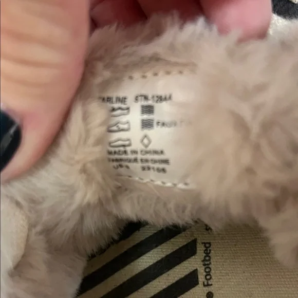 Taos Footwear Black and White Fur-Trimmed Sneakers - Picture 3 of 4